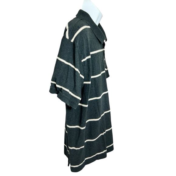 Men's Blue By Pronto Uoma Striped Polo Shirt Sz XXL Gray Striped Short Sleeve - Picture 3 of 6